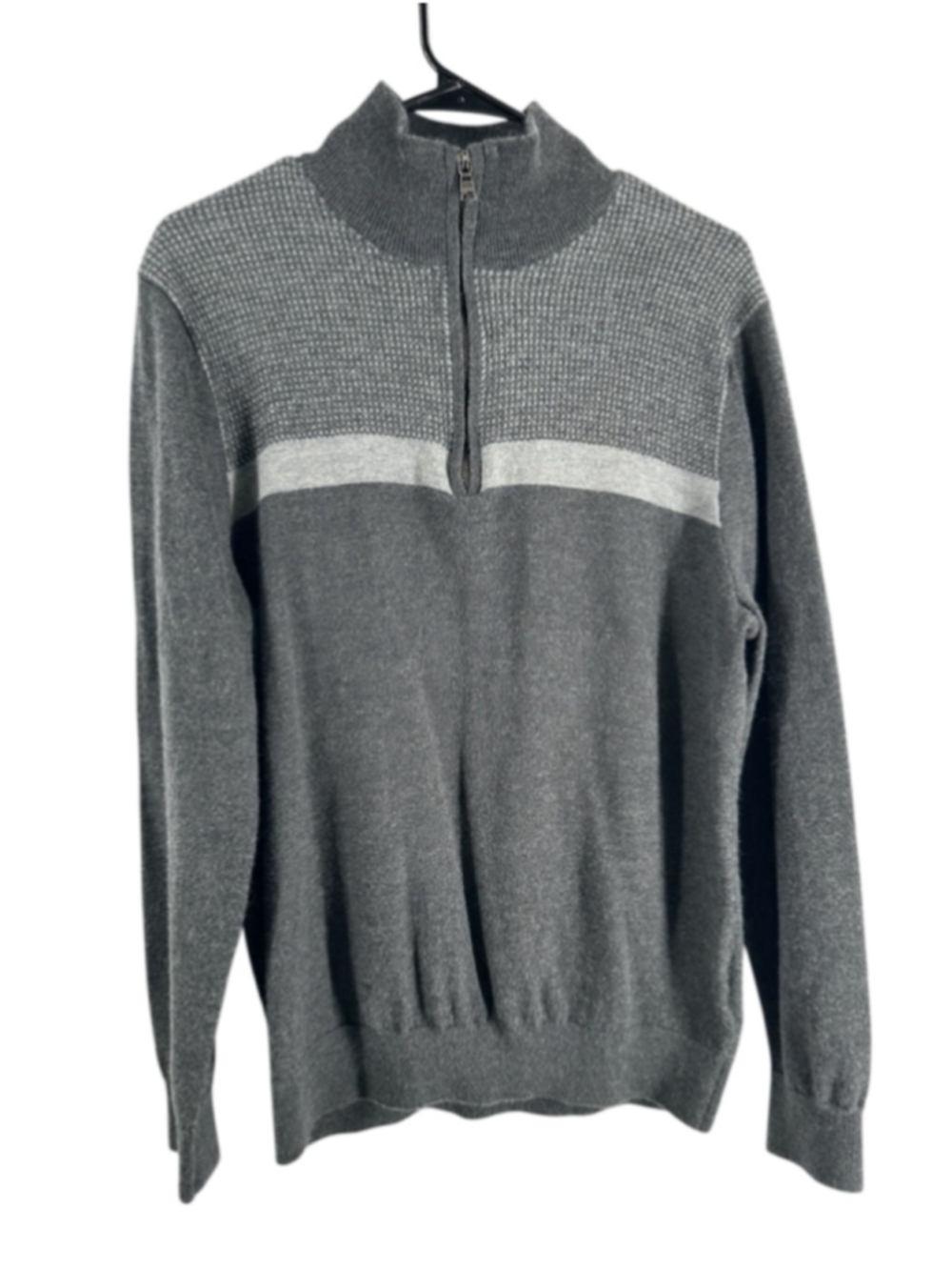 Banana Republic Merino Wool Quarter Zip Sweater business casual preppy sz L